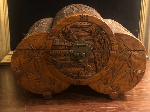 Vintage hand carved camphor - vintage,