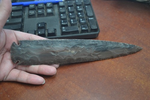 Agate stone spearhead - agate,