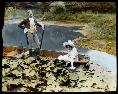 Antique magic lantern slide - antique,