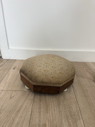 Vintage wooden footstool - vintage,