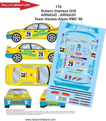 Decals ref 0170 subaru - decals,