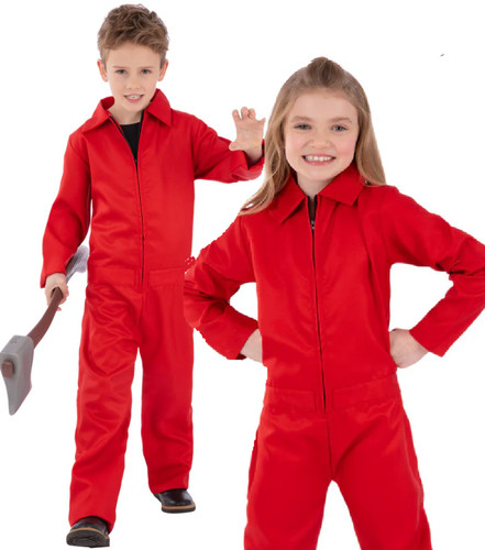 Red boiler suit kids - boiler, halloween