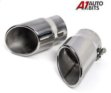 2x Exhaust Pipe Tip Trim Muffler S/S Fit For Vw Golf Mk5 R32