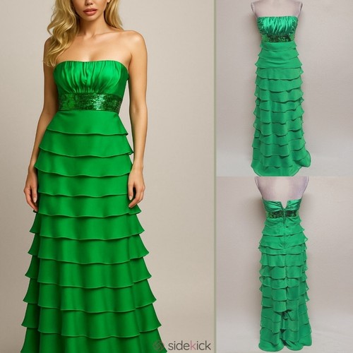 Masquerade green chiffon - green,