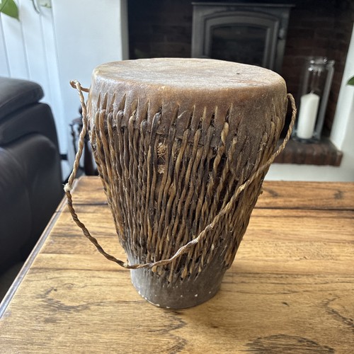 African hand made drum tom - hand‑made,