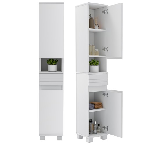White slimline bathroom - white,