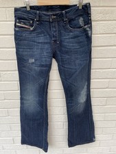 DIESEL Jeans Zathan Mens Blue Regular Bootcut Wash 008TE Denim W32 L32