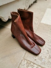Mango brown leather boots -