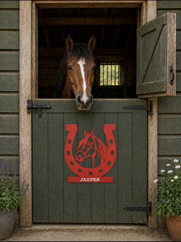 Personalised horse stable door - stable,