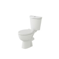 Bathroom Toilet Modern Close Coupled Pan Cistern Soft Close Seat White Ceramic