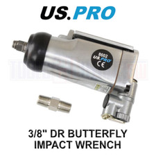 US PRO Tools 3/8" Butterfly Air Impact Wrench Gun For Sockets 8602