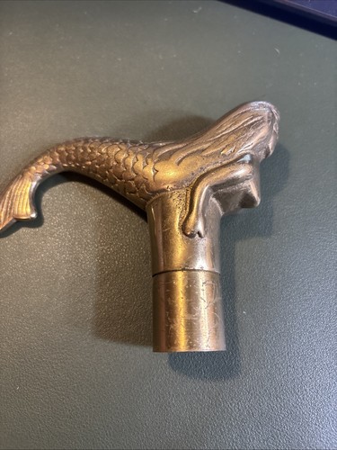 Vintage brass handle mermaid - vintage,