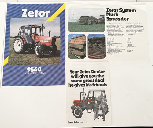 Zetor 9540 tractor brochure - 9540, &
