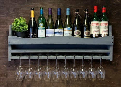 Large grey wooden - large, wine