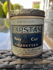 Tin Of Medium Capstan Navy Cut Cigarettes, 35 remaining in the tin.