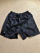 Black nylon silky satin football gym workout shorts XL Glanz