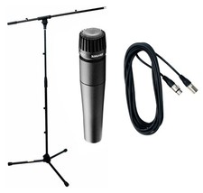Shure SM57 Microphone with Boom Stand & Cable Bundle (NEW)