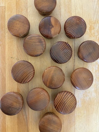 Salvaged pine wooden mushroom - salvaged,