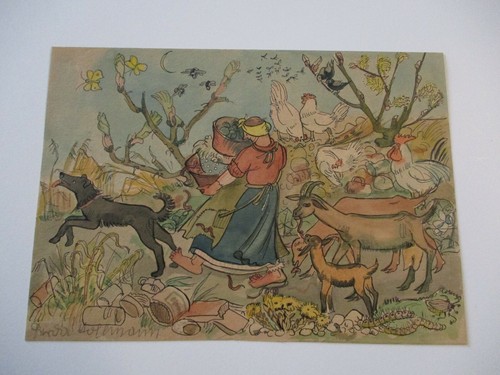 Antique whimisical painting - whimisical,