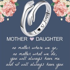 Mother And Daughter Ring Jewellery Gift Birthday Gifts For Mum Mummy Daughter UK