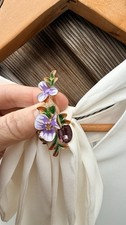 Violet Pansy Brooch Purple