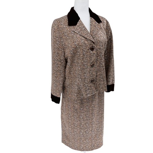 Vintage silk jacket skirt - silk,