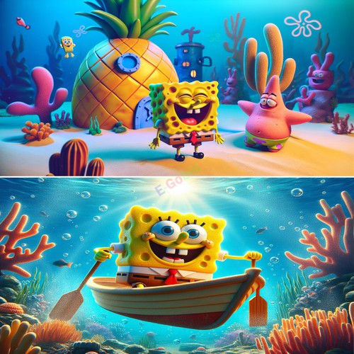 Waterproof cartoon aquarium - waterproof,