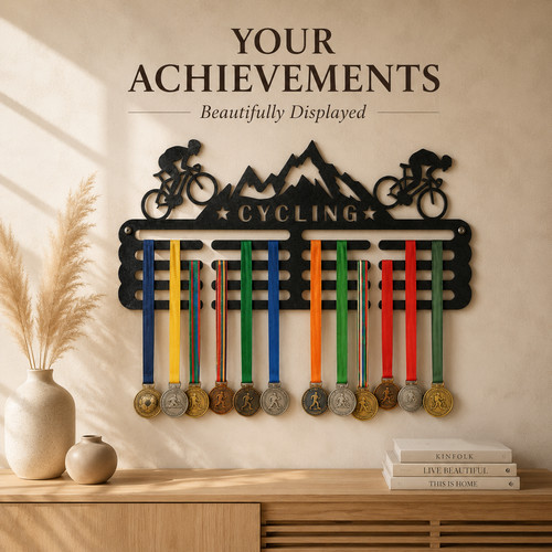 Cycling medal holder 6mm - medal,