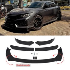 Gloss Black Front Bumper Lip Splitter Spoiler Kit For Honda Civic FN2 FC Type R