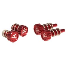 AJP / BRAKETEK TRIALS BIKE LEVER ADJUSTER FULL SET. 4 ADJUSTERS!! *RED*