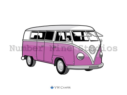 Camper split screen artwork - vw,