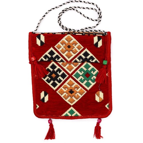 Red kilim messenger - red, festival