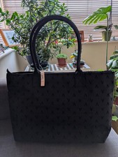 New V Black Victoria's Secret Large Zipped shoulder Holdall Tote Bag 55x32x18cm