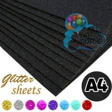 A4 Glitter Card Coloured Premium Quality Low Non Shed 250gsm Crafts Mixed