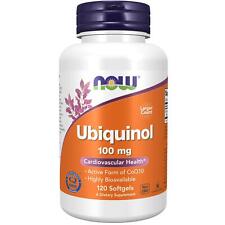 NOW Foods Ubiquinol 100 mg 120 Softgels, Cardiovascular Health, CoQ10, Energy