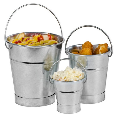 Mini galvanised pail - galvanised, for