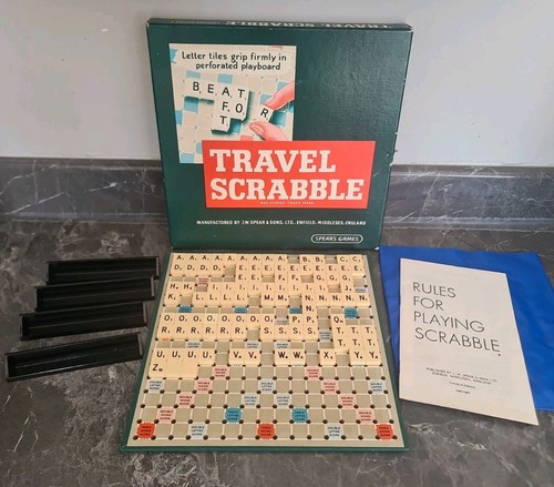 Vintage travel scrabble board - vintage,