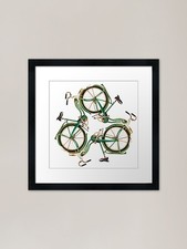 Tri-Bike Framed Art Print