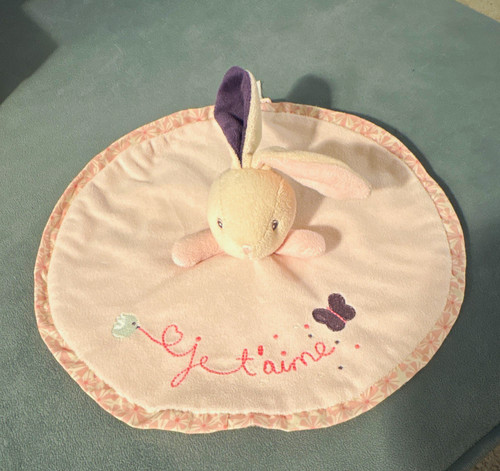 Kaloo pink rabbit baby doudou - pink,