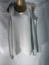 Womens Savannah Miller Uk 12 Off White Cable Knit Cold Shoulder Jumper Sweater