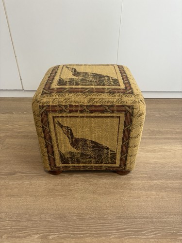 Vintage style cube footstool - vintage,