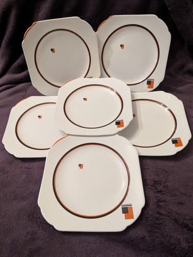Art deco shelley orange - 6x,