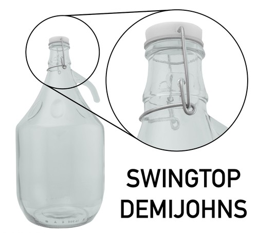 Winemaking glass demijohn - 5l, &