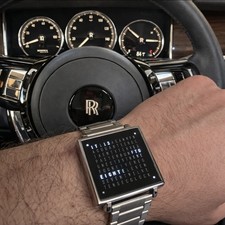 Silver QlockTwo Inspired Word