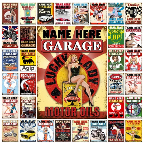 Personalised garage metal - personalised, tin