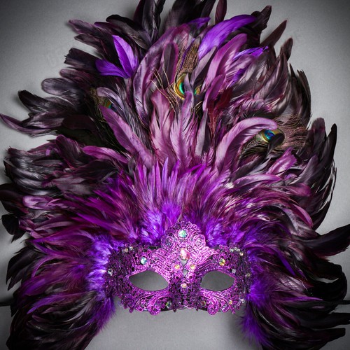 Purple tall feather venice - purple,