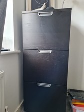 3 drawer wooden filing cabinet