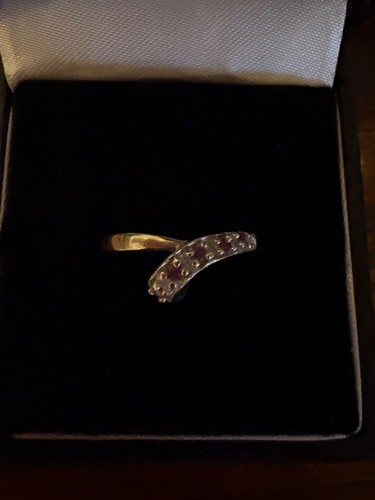 9ct gold wishbone - , ring