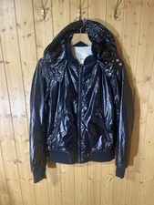 DIESEL Men’s  2000s Shine Vintage Hooded Jacket Size S Black.