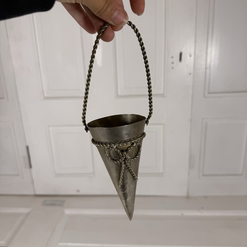 Antique silver hanging tussie - antique,